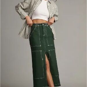 Anthropologie Pilcro Carpenter Maxi Skirt